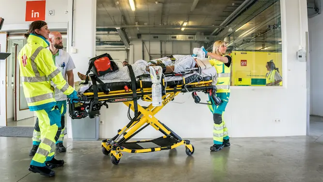 Doctor attending to a patient in a hospital