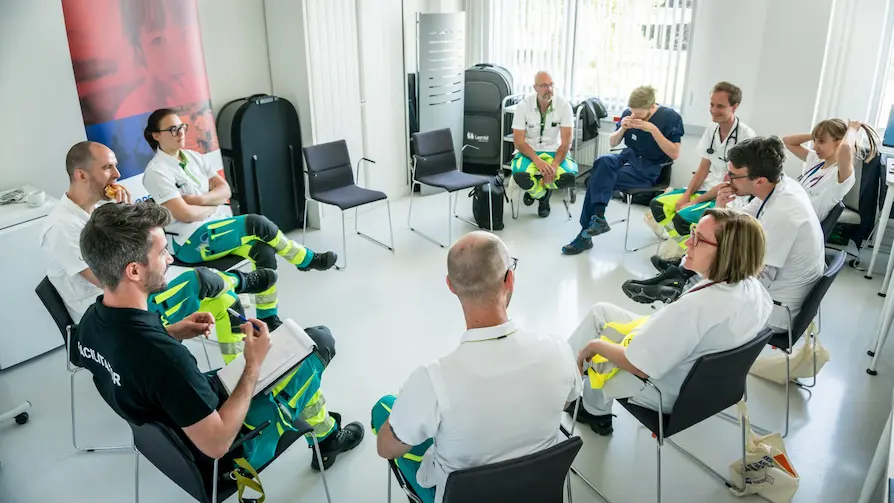 Medical professionals in training